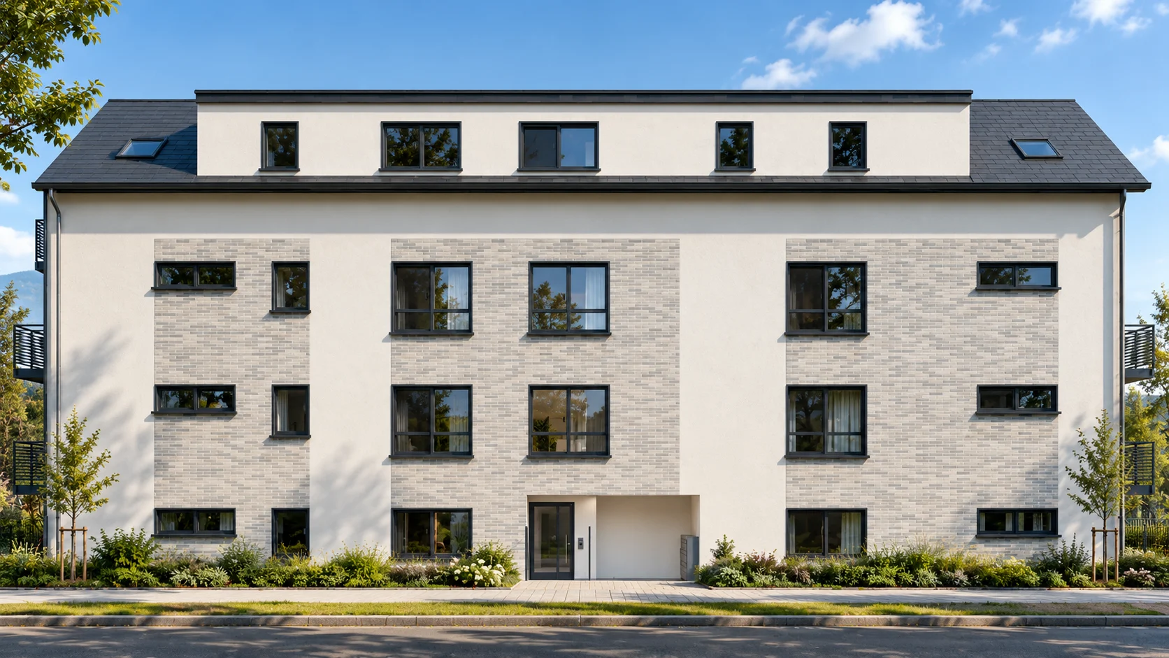 Architekturvisualisierung des Neubaus